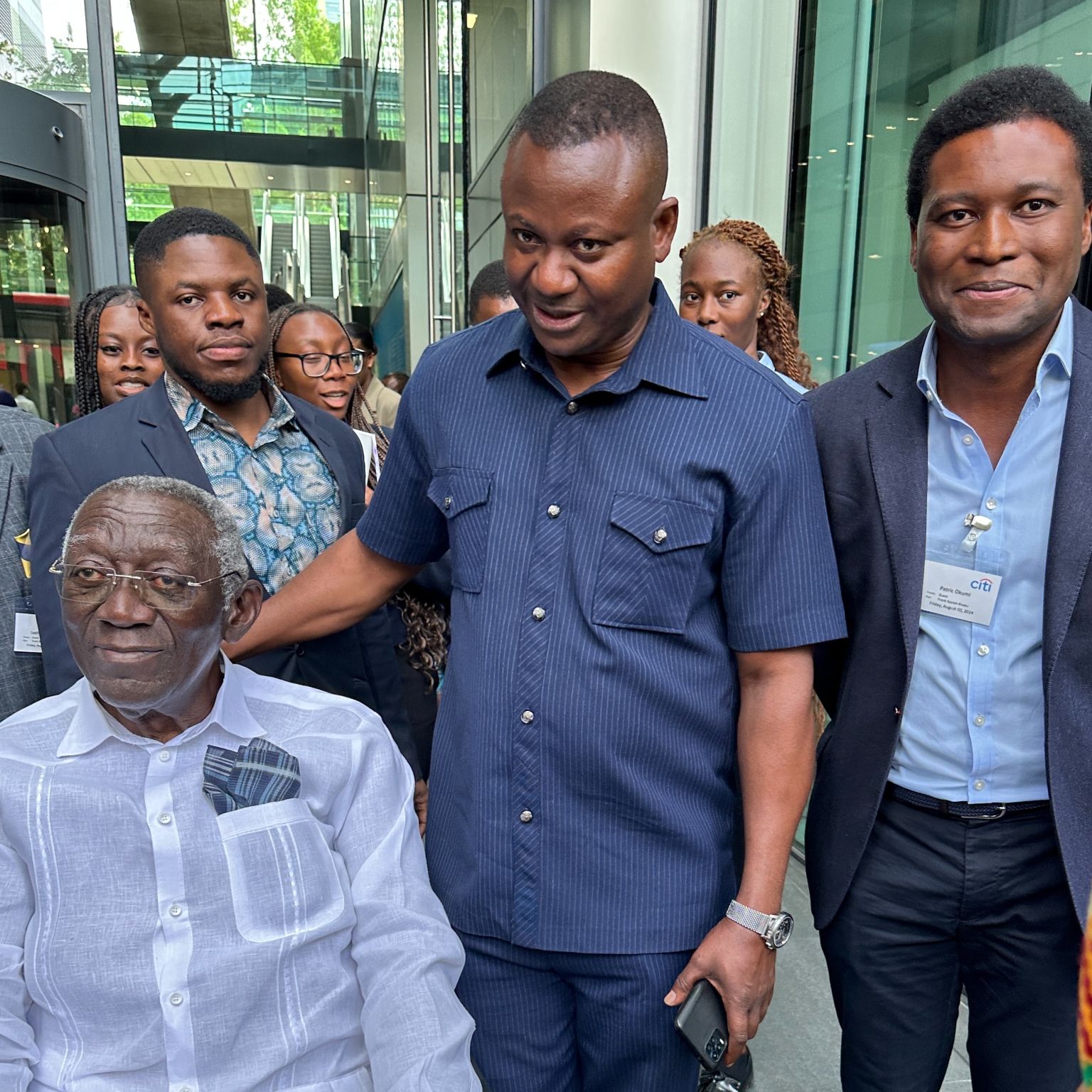 ADINKRA co-founder Patric Okumi with John Kofi Agyekum Kufuor former President of Ghana (Jan 2001- Jan 2009)