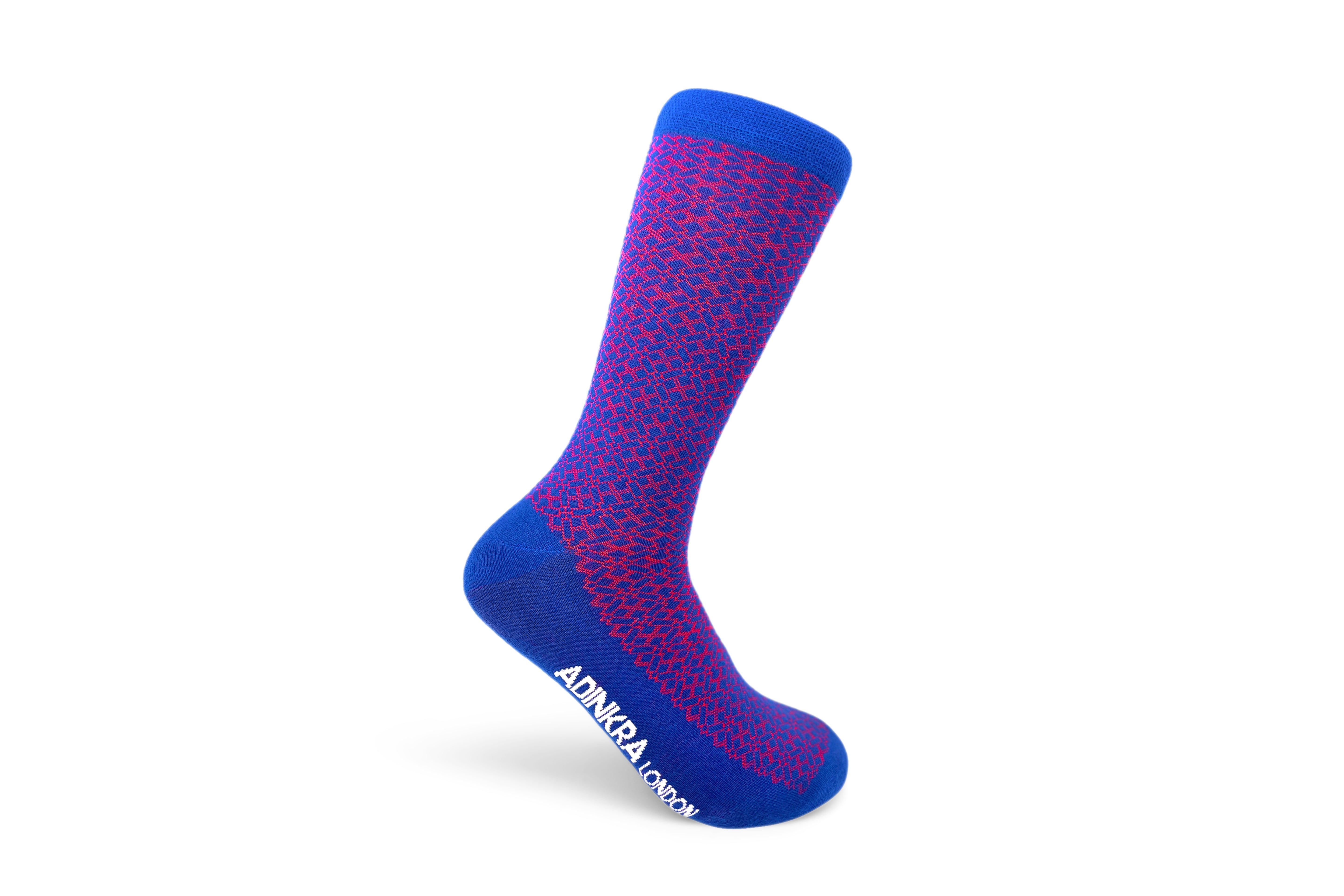 NSAA Combed Cotton Socks (Red on Blue)