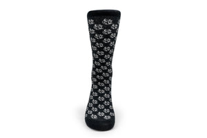 Ti Koro Nko Agyina Combed Cotton Socks (White on Black)