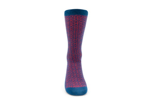 NSAA Combed Cotton Socks (Red on Navy)