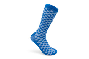 Mpatapo Combed Cotton Socks (White on Blue)