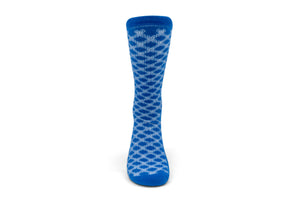 Mpatapo Combed Cotton Socks (White on Blue)