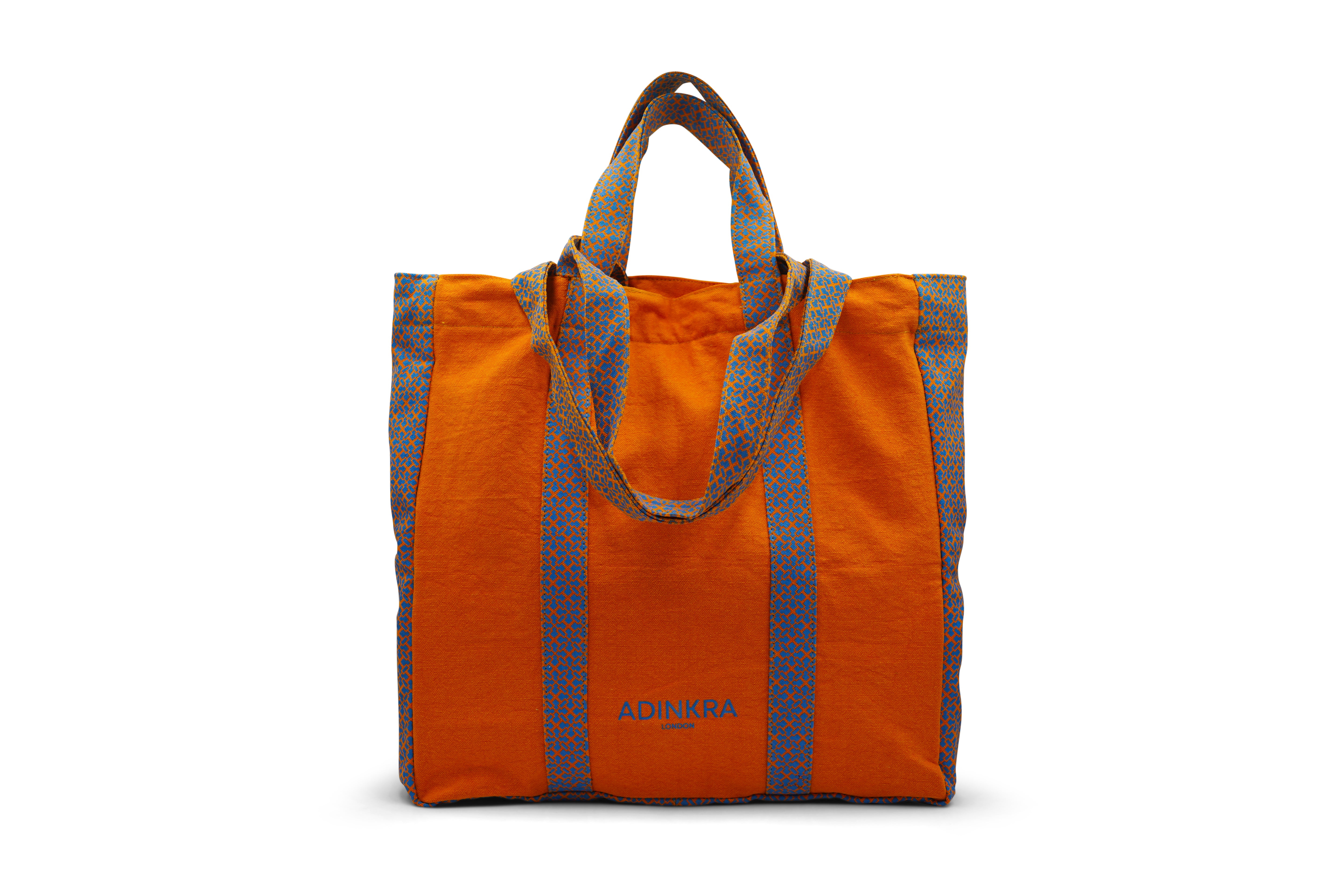 Everyday Shopper (Baby blue on Tangerine)